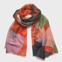 Paper Art Scarf - Khaki