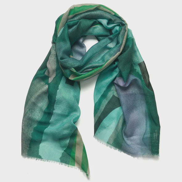 Paint Box Scarf - Green