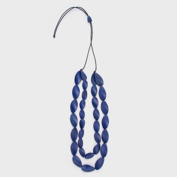 Autumn Leaves Necklace - Blue