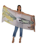 Artist Label Scarf - Deco Daffodils