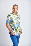 Hydrangea Print Shirt - Blue