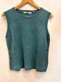 Mitos Lambswool Crew Vest - Dark Sea