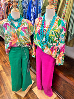 Tropicana Shirred Top