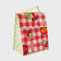 Oil Cloth Insulated Lunch Bag - Frutal Red