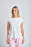 Sleeveless Cotton Tee - White