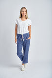 Casual Linen Pants - Denim