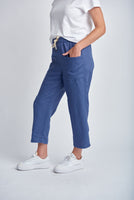 Casual Linen Pants - Denim