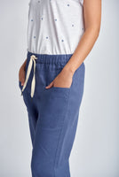 Casual Linen Pants - Denim