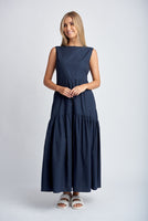 Cotton Dress - Navy