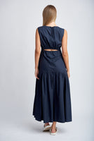 Cotton Dress - Navy