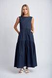 Cotton Dress - Navy