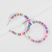 Multi Stripe Hoop Earrings