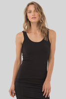 Bamboo Vest Top - Black