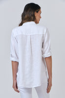 Boyfriend Linen Shirt - White Linen LYS