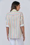 Long Sleeve Poplin Blouse - Parasol Stripe