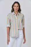 Long Sleeve Poplin Blouse - Parasol Stripe