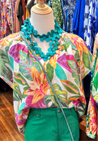 Tropicana Shirred Top