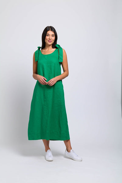 Bali Tie Dress - Kelly Green