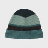 Fanny Striped Lambswool Beanie - Dark Sea