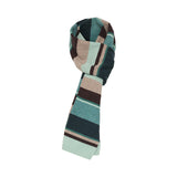 Fay Stripe Lambswool Scarf - Dark Sea