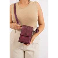 Leather Mini Shoulder Bag - Lavender