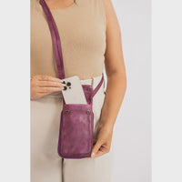 Leather Phone Bag - Elk Lavender