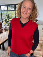 V Neck Classic Vest - Red