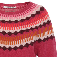 Kira Yoke Lambswool Crew - Dark Pink