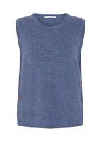 Mitos Lambswool Crew Vest - Blue