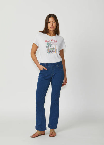 NL Olympia Mid Flare Pull On Jeans - Denim