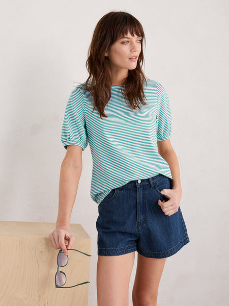 Oleander T- Shirt - Profile Chalk Tidepool