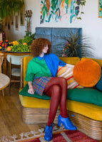 Organic Cotton Tights - Pine Red