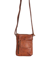 Leather Shoulder Bag - Julia Cognac