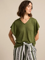 Linen Jersey Tee - Olive