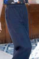 Tessa Linen Pants - Navy