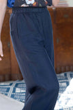 Tessa Linen Pants - Navy