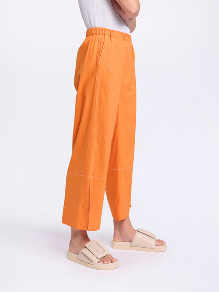 3/4 Split Hem Pants - Amberglow