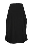 Milwaukee Fiesta Skirt - Black in Slub Linen