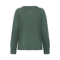 Kora Lambswool Jacquard Cardi - Forest