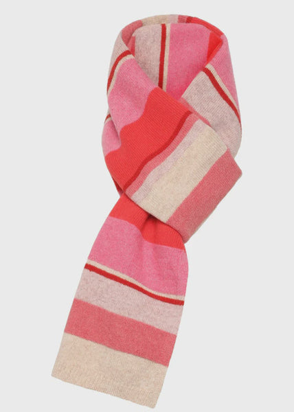 Fay Stripe Lambswool Scarf - Sand